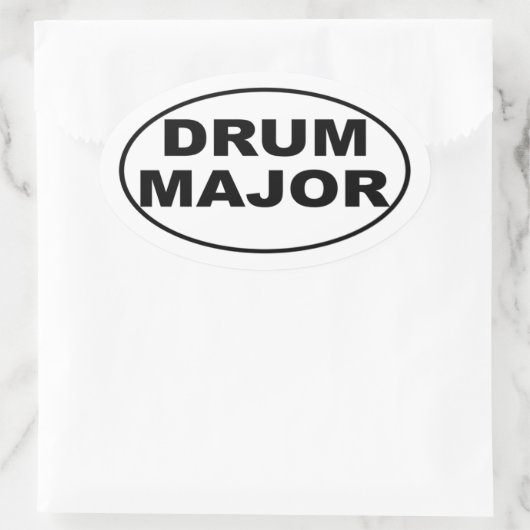 Drum Major-Autoaufkleber Ovaler Aufkleber (Tasche)