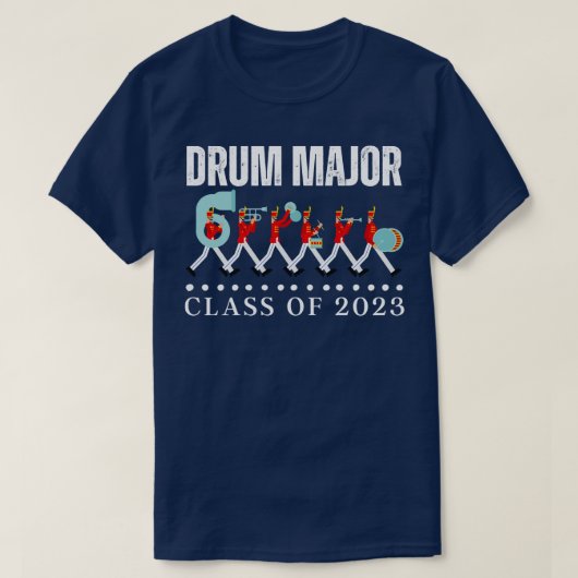 Drum Major Class of 2023 Senior Marching Band T-Shirt (Design vorne)