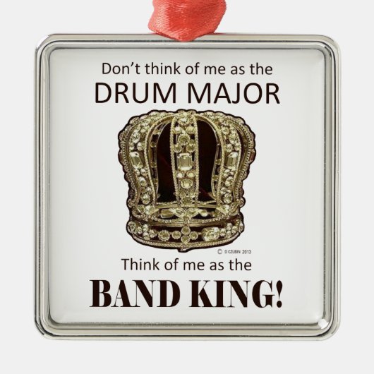 Drum Major King Ornament Aus Metall (Vorne)