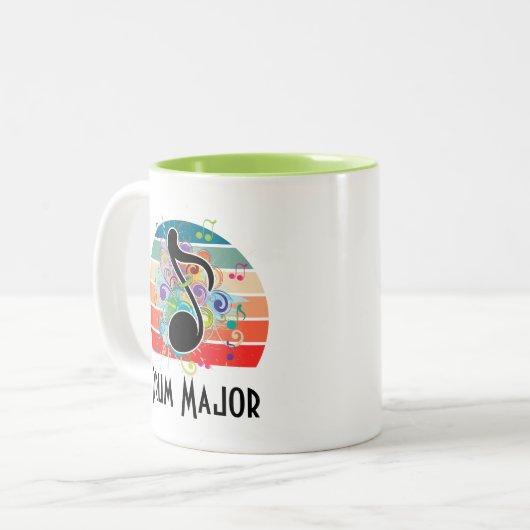 Drum Major Marching Band Geschenk Zweifarbige Tasse (Vorderseite Links)