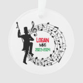 Drum Major Marching Band Weihnachtsdekoration Ornament (Vorderseite)