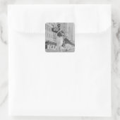 Drum Major Quadratischer Aufkleber (Tasche)