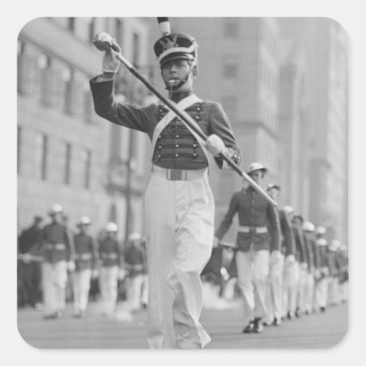 Drum Major Quadratischer Aufkleber (Vorderseite)