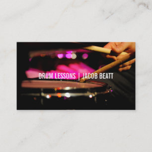 Drum Music Lessons Drumsticks Bandlehrer Visitenkarte