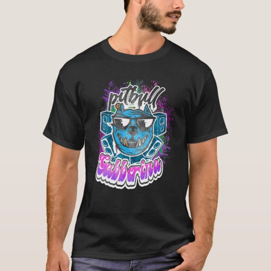 Drum N Bass Hardstyle Frenchcore Gabber Devil Dog T-Shirt (Vorderseite)