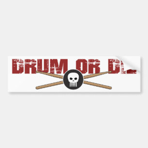 Drum oder Die Hardcore Drummer Autoaufkleber