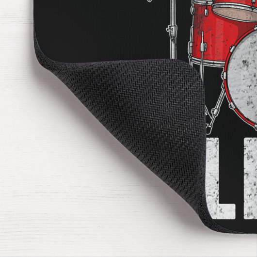 Drum Percussionist Drummers I Destroy Silence Drum Mousepad (Ecke)