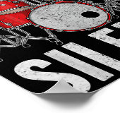 Drum Percussionist Drummers I Destroy Silence Drum Poster (Ecke)