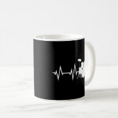 Drum Player Heartbeat Drummer Drumming Graphic Kaffeetasse (VorderseiteRechts)