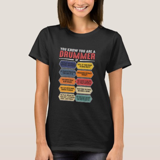 Drum Player Schlagzeug Funny Sie wissen, Sie sind  T-Shirt (Vorderseite)