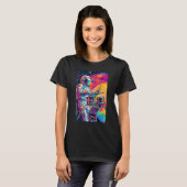 Drum Playing Astronaut Drummer Boy Space T-Shirt (Vorne ganz)