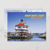 Drum Point Leuchtturm, Maryland Postkarte (Vorne/Hinten)