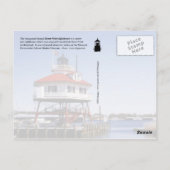 Drum Point Leuchtturm, Maryland Postkarte (Rückseite)