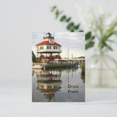 (Drum Point Lighthouse) Postkarte (Stehend Vorderseite)