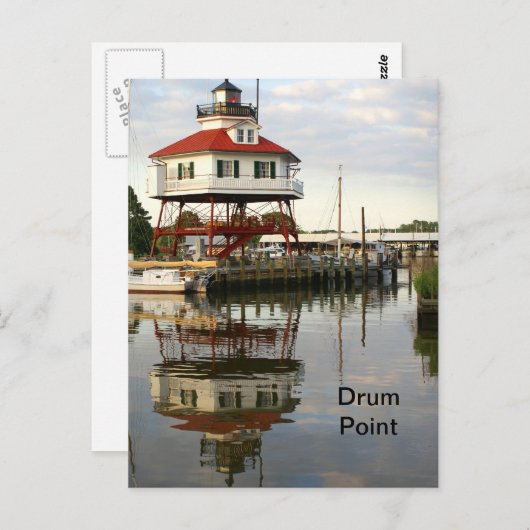 (Drum Point Lighthouse) Postkarte (Vorne/Hinten)