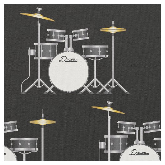 Drum Set Band Musical Musical Room Decke Stoff (Nahaufnahme)