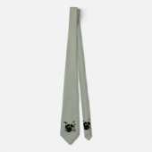 Drum Set Black Silhouette Necktie Krawatte (Vorderseite)