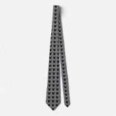 Drum Set Black Silhouette Pattern Necktie Krawatte (Vorderseite)
