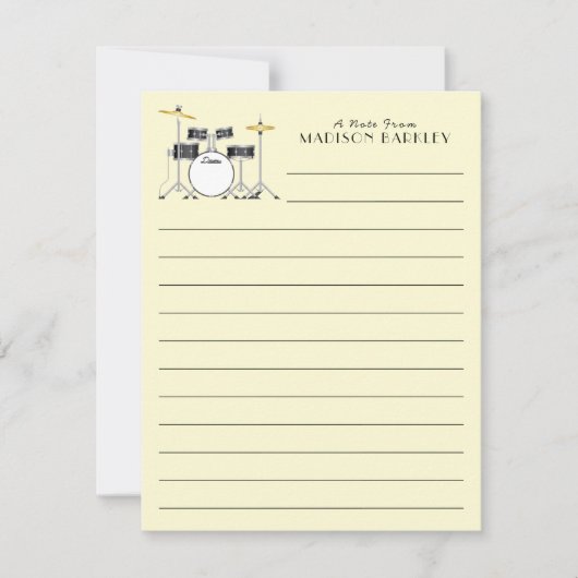 Drum Set Drummer Band Lehrer Musiker Dankeskarte (Vorderseite)