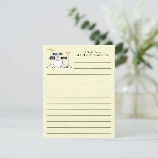 Drum Set Drummer Band Lehrer Musiker Dankeskarte (Stehend Vorderseite)