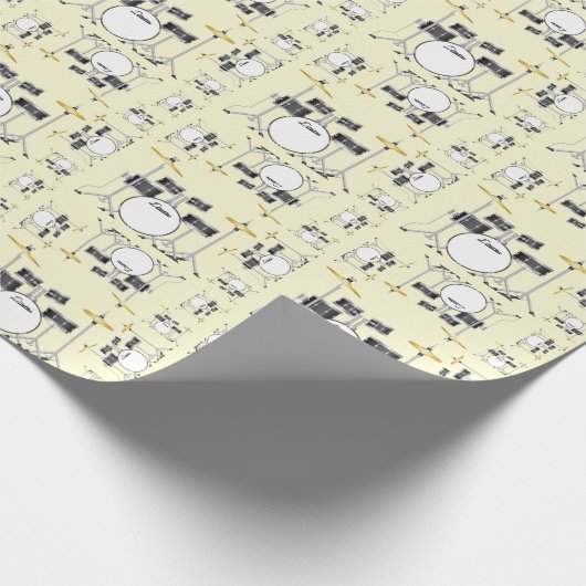 Drum Set Drummer Band Lehrer Musiker Geschenkpapier (Ecke)