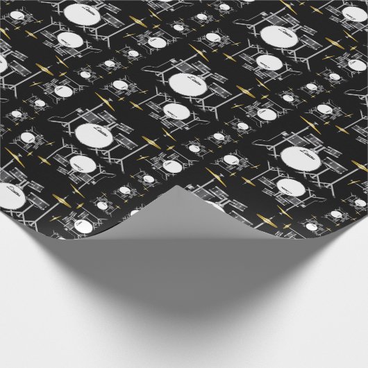 Drum Set Drummer Band Lehrer Musiker Geschenkpapier (Ecke)