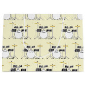 Drum Set Drummer Band Lehrer Musiker Große Geschenktüte (Vorderseite)