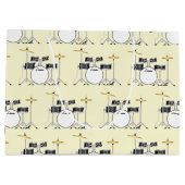 Drum Set Drummer Band Lehrer Musiker Große Geschenktüte (Rückseite)