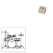 Drum Set Drummer Band Lehrer Musiker Gummistempel (Stempel)