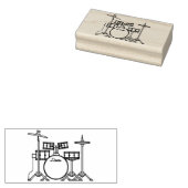 Drum Set Drummer Band Lehrer Musiker Gummistempel (Stempel)
