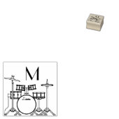 Drum Set Drummer Band Lehrer Musiker Gummistempel (Stempel)