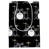 Drum Set Drummer Band Lehrer Musiker Mittlere Geschenktüte (Vorderseite)