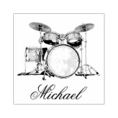 Drum Set Drummer Personalisiert Gummistempel (Prägung)