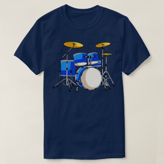 Drum Set Drums Drummer Rock T-Shirt (Design vorne)