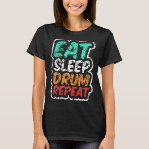 Drum Set Drumsticks Drummer Musician Musik Entfern T-Shirt