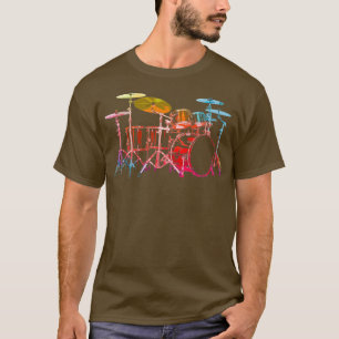 Drum Set fett T-Shirt