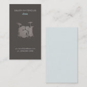Drum Set Groon Business Card Visitenkarte (Vorne/Hinten)