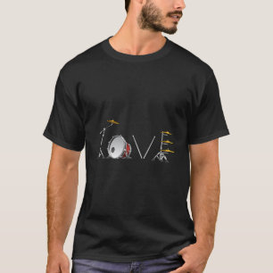 Drum Set Liebe Beat Drums Music Band Geschenke für T-Shirt