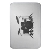 Drum Set Music Design Badematte (Vorderseite Vertikal)