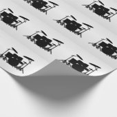Drum Set Music Design Geschenkpapier (Ecke)