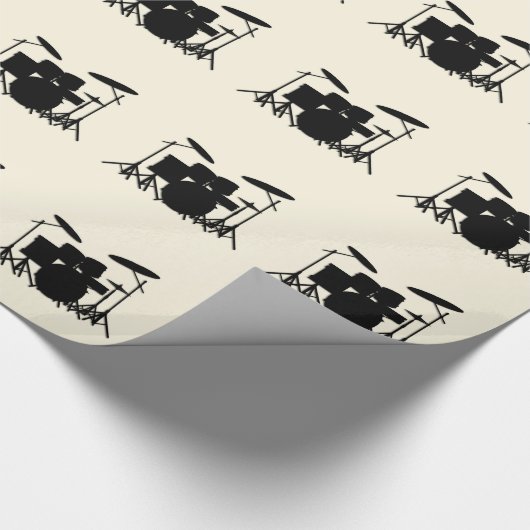 Drum Set Music Design Geschenkpapier (Ecke)