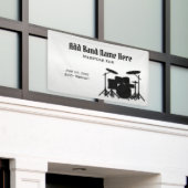 Drum Set Music Design Night Out Werbung Banner (Äußeres Gebäude)