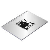 Drum Set Music Design Notizblock (Linke Seite)