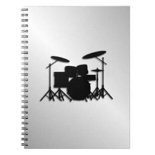 Drum Set Music Design Notizblock