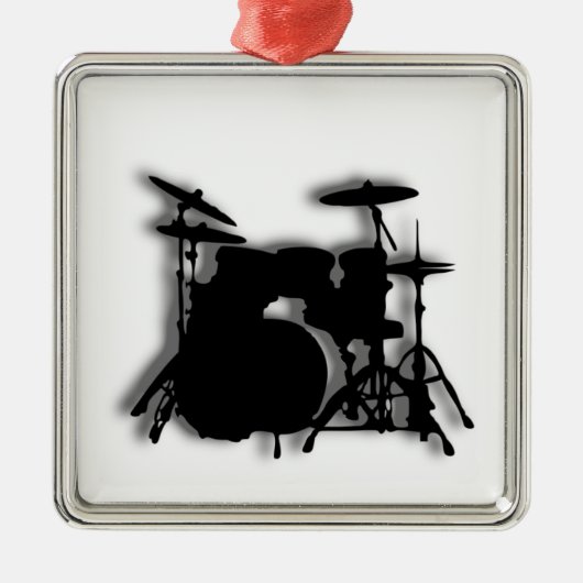 Drum Set Music Design Ornament Aus Metall (Vorne)