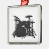 Drum Set Music Design Ornament Aus Metall (Links)