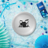 Drum Set Music Design Pappteller (Party)