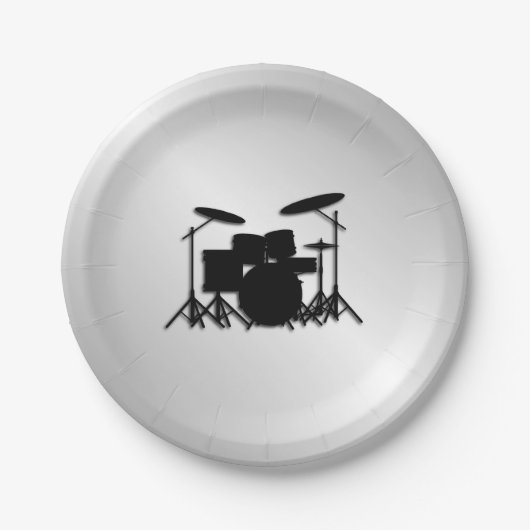 Drum Set Music Design Pappteller (Vorderseite)