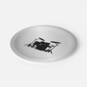 Drum Set Music Design Pappteller (Schrägansicht)