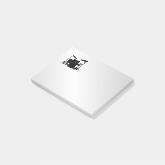 Drum Set Music Design Post-it Klebezettel (angewinkelt)